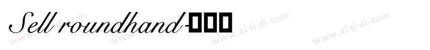 Sell roundhand字体转换